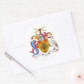 Sticker Rond Armoiries de la Barbade (Enveloppe)