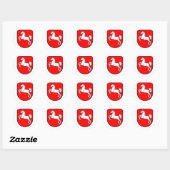 Sticker Rond Armoiries de la Basse-Saxe (Feuille)