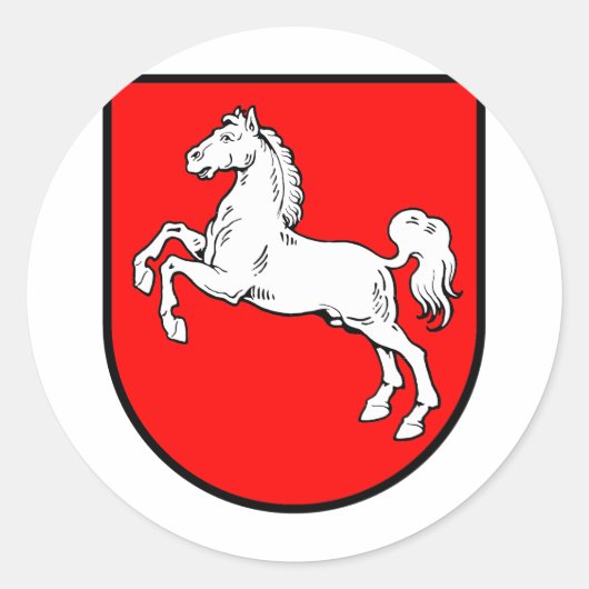 Sticker Rond Armoiries de la Basse-Saxe (Devant)