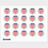 Sticker Rond Armoiries de la Croatie (Feuille)