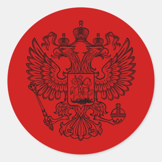 Sticker Rond Armoiries de la Fédération de Russie (Devant)