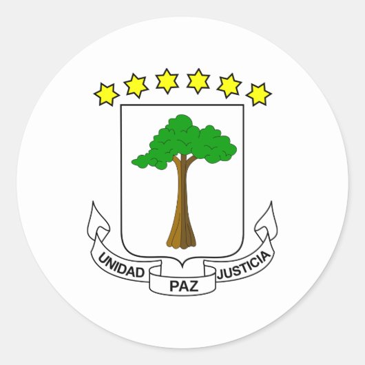 Sticker Rond Armoiries de la Guinée équatoriale (Devant)