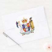 Sticker Rond Armoiries de la Nouvelle-Zélande (Enveloppe)