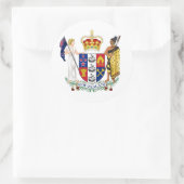 Sticker Rond Armoiries de la Nouvelle-Zélande (Sac)