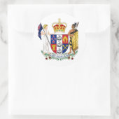 Sticker Rond Armoiries de la Nouvelle-Zélande (Sac)