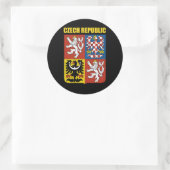 Sticker Rond Armoiries de la République tchèque (Sac)