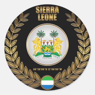 Sticker Rond Armoiries de la Sierra Leone
