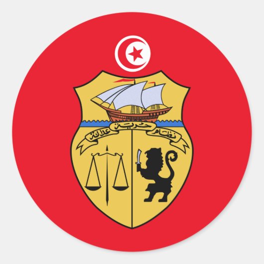 Sticker Rond Armoiries de la Tunisie (Devant)