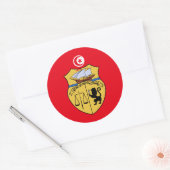 Sticker Rond Armoiries de la Tunisie (Enveloppe)