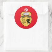 Sticker Rond Armoiries de la Tunisie (Sac)