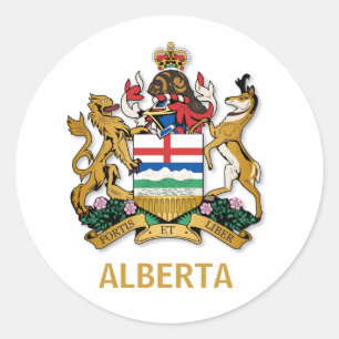 Sticker Rond Armoiries de l'Alberta