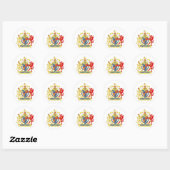 Sticker Rond Armoiries de l'Angleterre (Feuille)