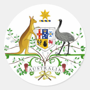 Sticker Rond Armoiries De L'Australie