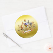 Sticker Rond Armoiries de l'Australie (Enveloppe)