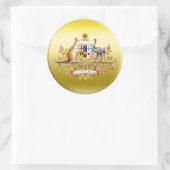 Sticker Rond Armoiries de l'Australie (Sac)