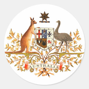 Sticker Rond armoiries de l'australie