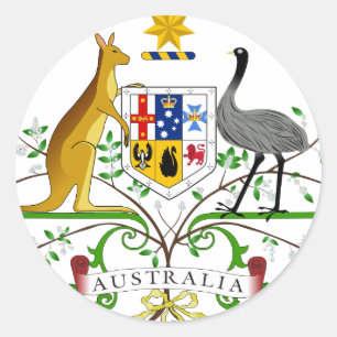Sticker Rond Armoiries De L'Australie