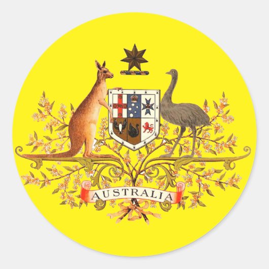 Sticker Rond armoiries de l'australie (Devant)