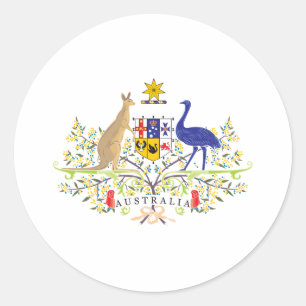 Sticker Rond Armoiries De L'Australie