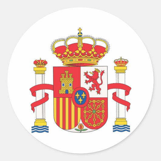 Sticker Rond Armoiries De L'Espagne (Devant)
