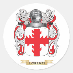 Sticker Rond Armoiries de Lorenzi (Armoiries de la famille)