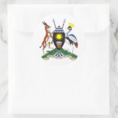 Sticker Rond Armoiries de l'Ouganda (Sac)
