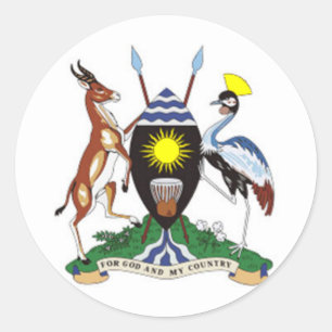 Sticker Rond Armoiries de l'Ouganda