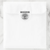 Sticker Rond Armoiries de Madagascar (Sac)