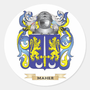 Sticker Rond Armoiries de Maher (Armoiries de la famille)