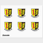 Sticker Rond Armoiries de Mannheim (Feuille)