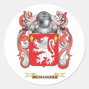 Sticker Rond Armoiries de McNamara (armoiries de la famille)