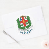 Sticker Rond Armoiries de Montréal, CANADA (Enveloppe)