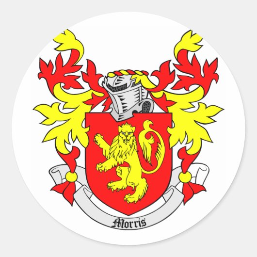 Sticker Rond Armoiries de MORRIS (Devant)