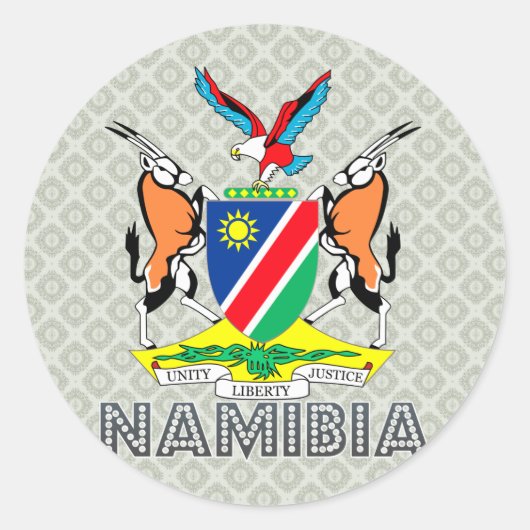 Sticker Rond Armoiries de Namibie (Devant)