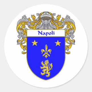 Sticker Rond Armoiries de Napoli (mannequins)