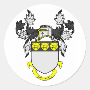 Sticker Rond Armoiries de NORMAN