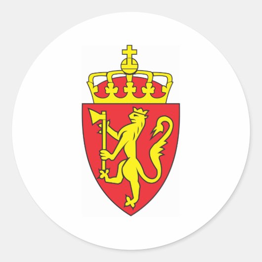 Sticker Rond Armoiries De Norvège (Devant)