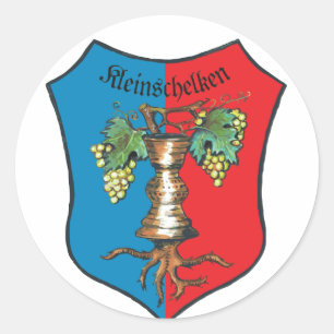 Sticker Rond Armoiries de petites écharpes