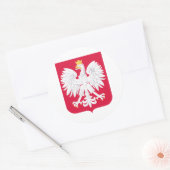 Sticker Rond Armoiries de Pologne (Enveloppe)