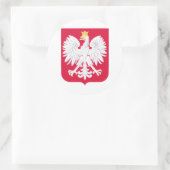 Sticker Rond Armoiries de Pologne (Sac)