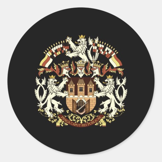 Sticker Rond Armoiries de Prague (Devant)