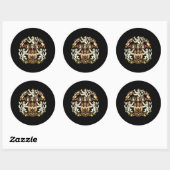Sticker Rond Armoiries de Prague (Feuille)