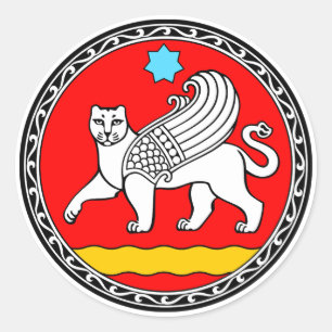 Sticker Rond Armoiries de Samarkand, Ouzbékistan