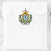 Sticker Rond Armoiries de Sammarinese, Saint-Marin (Sac)