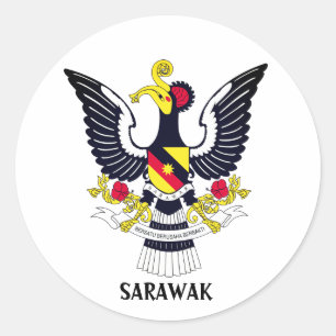 Sticker Rond Armoiries de Sarawak - MALAISIE