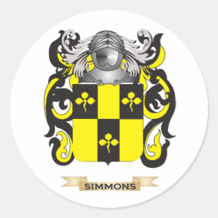 Sticker Rond Armoiries de Simmons (crête de famille)