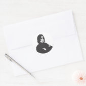 Sticker Rond Armoiries de Snape Severus croisées B-W (Enveloppe)