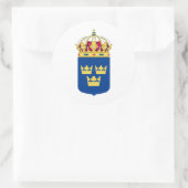 Sticker Rond Armoiries de Suède (Sac)