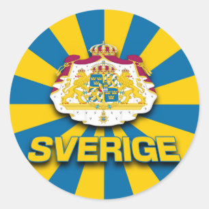 Sticker Rond Armoiries de Sverige