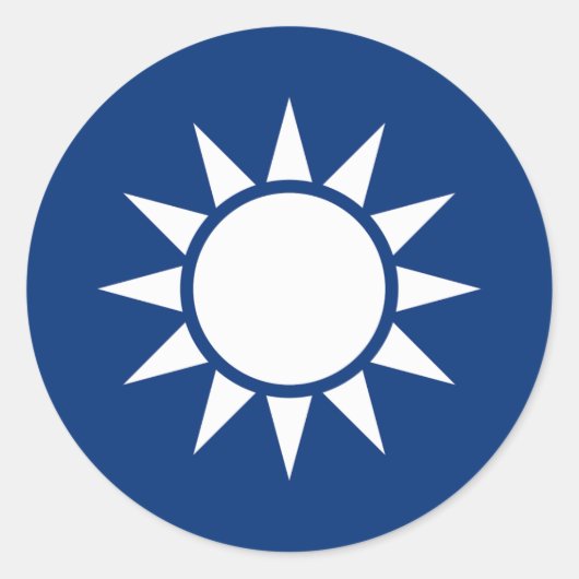 Sticker Rond Armoiries de Taiwan (Devant)